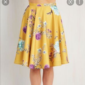 ModCloth ikebana for all floral skirt
